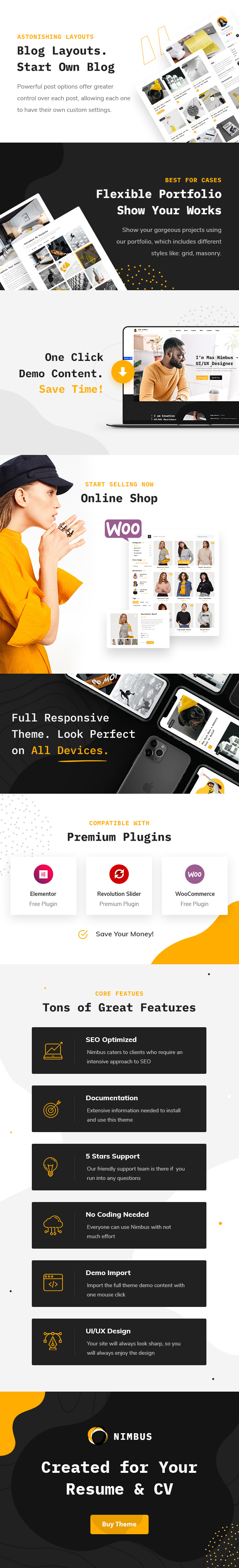 Nimbus - CV & Portfolio WordPress Theme - 2